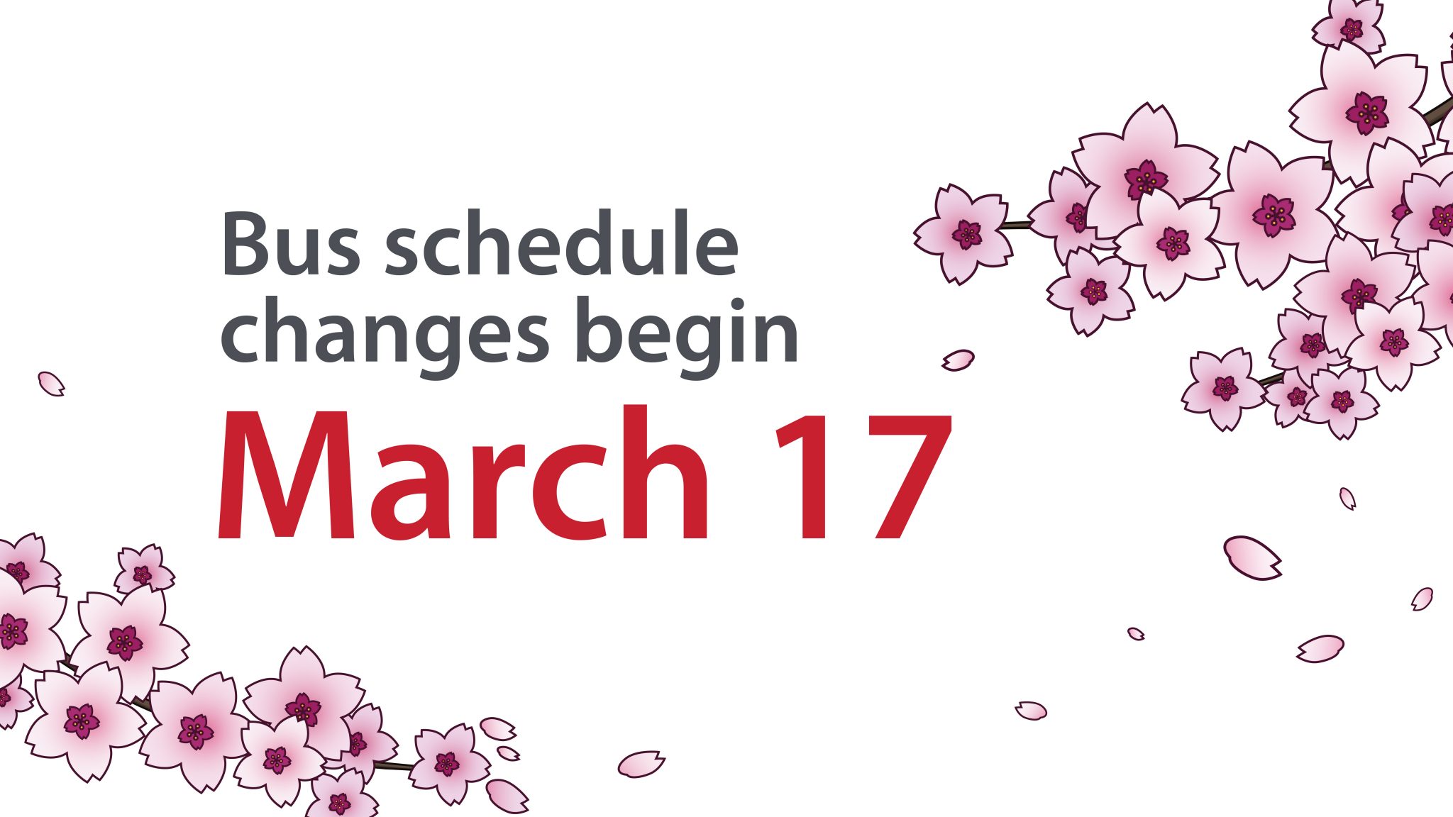 Spring service changes begin March 17